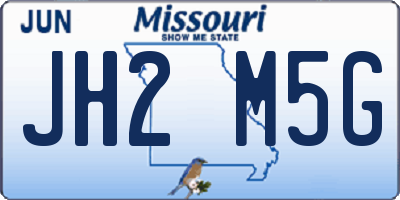 MO license plate JH2M5G