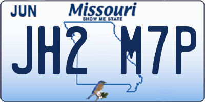 MO license plate JH2M7P