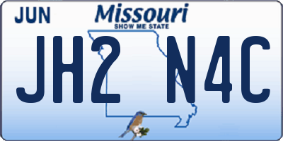 MO license plate JH2N4C