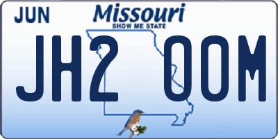 MO license plate JH2O0M