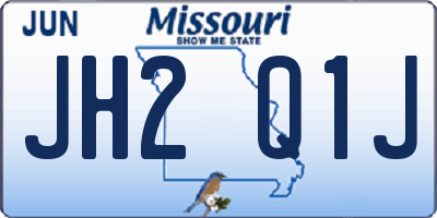 MO license plate JH2Q1J