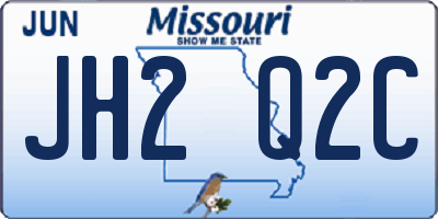 MO license plate JH2Q2C