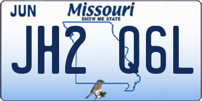 MO license plate JH2Q6L
