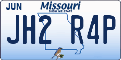 MO license plate JH2R4P