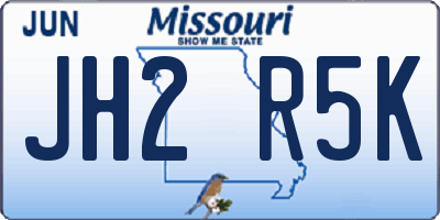 MO license plate JH2R5K