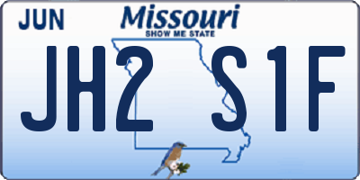 MO license plate JH2S1F