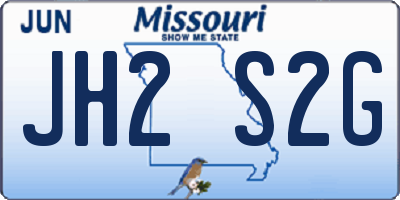 MO license plate JH2S2G