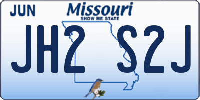 MO license plate JH2S2J