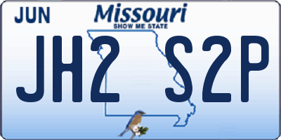 MO license plate JH2S2P