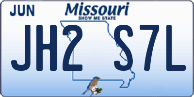 MO license plate JH2S7L