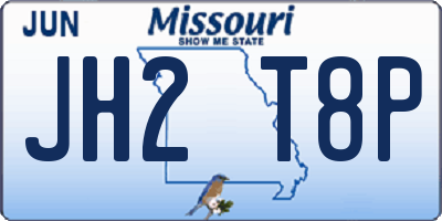MO license plate JH2T8P