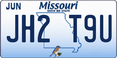 MO license plate JH2T9U