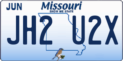 MO license plate JH2U2X