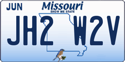 MO license plate JH2W2V