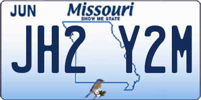 MO license plate JH2Y2M