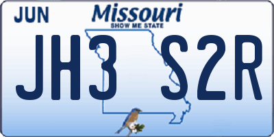 MO license plate JH3S2R