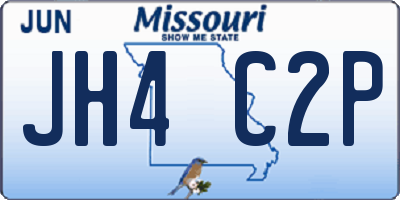 MO license plate JH4C2P
