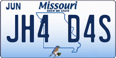 MO license plate JH4D4S