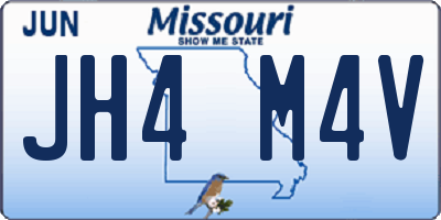 MO license plate JH4M4V
