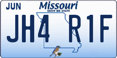 MO license plate JH4R1F