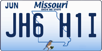 MO license plate JH6H1I