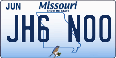 MO license plate JH6N0O