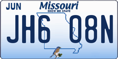 MO license plate JH6O8N