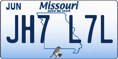 MO license plate JH7L7L