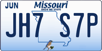 MO license plate JH7S7P