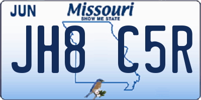 MO license plate JH8C5R