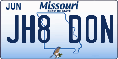 MO license plate JH8D0N