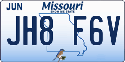 MO license plate JH8F6V
