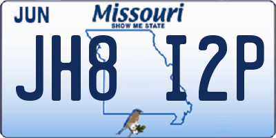 MO license plate JH8I2P