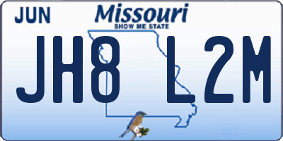 MO license plate JH8L2M