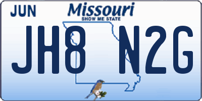 MO license plate JH8N2G