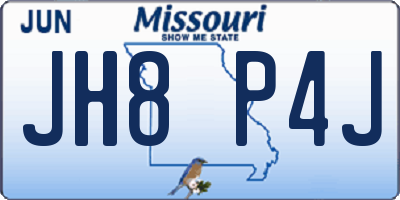 MO license plate JH8P4J