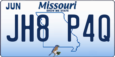 MO license plate JH8P4Q