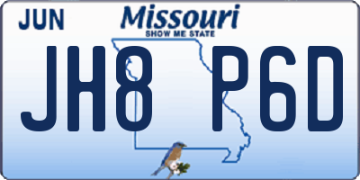 MO license plate JH8P6D