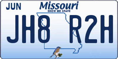 MO license plate JH8R2H