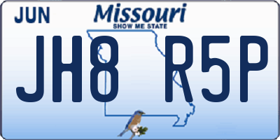 MO license plate JH8R5P