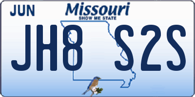 MO license plate JH8S2S