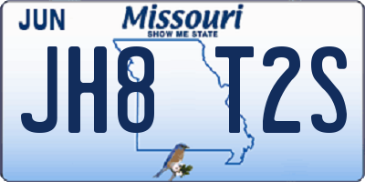 MO license plate JH8T2S