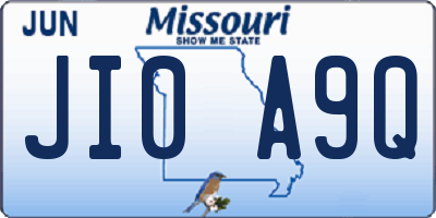 MO license plate JI0A9Q