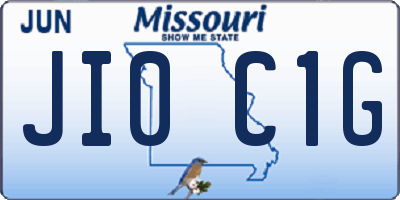 MO license plate JI0C1G