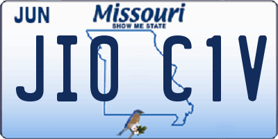 MO license plate JI0C1V