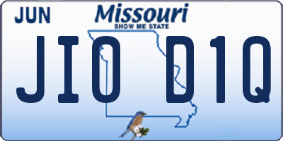MO license plate JI0D1Q