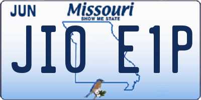 MO license plate JI0E1P