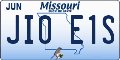 MO license plate JI0E1S