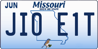 MO license plate JI0E1T