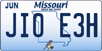 MO license plate JI0E3H